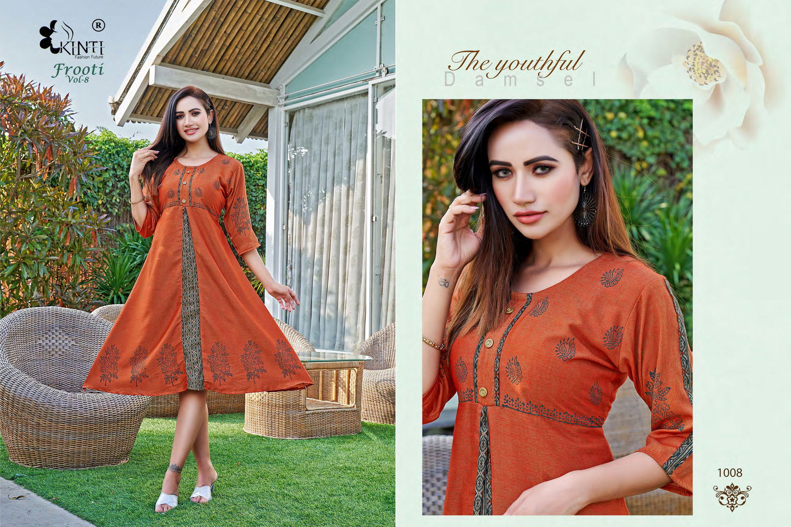 Kinti Frooti Block Wholesale Designer Printed Kurtis Catalog